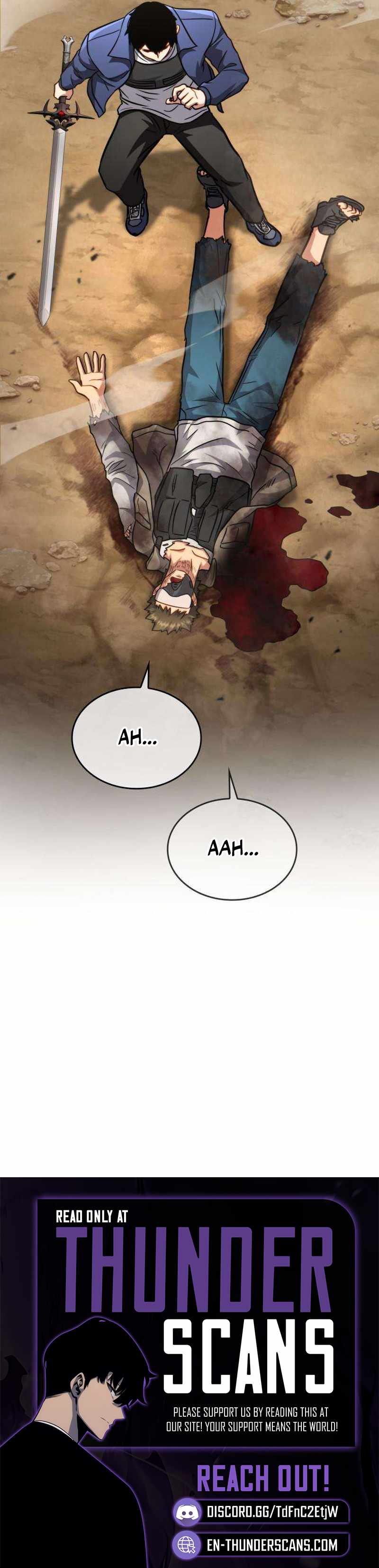 Since he is a corrupt immune system, he starts with a disastrous magic sword Ch.5 p16