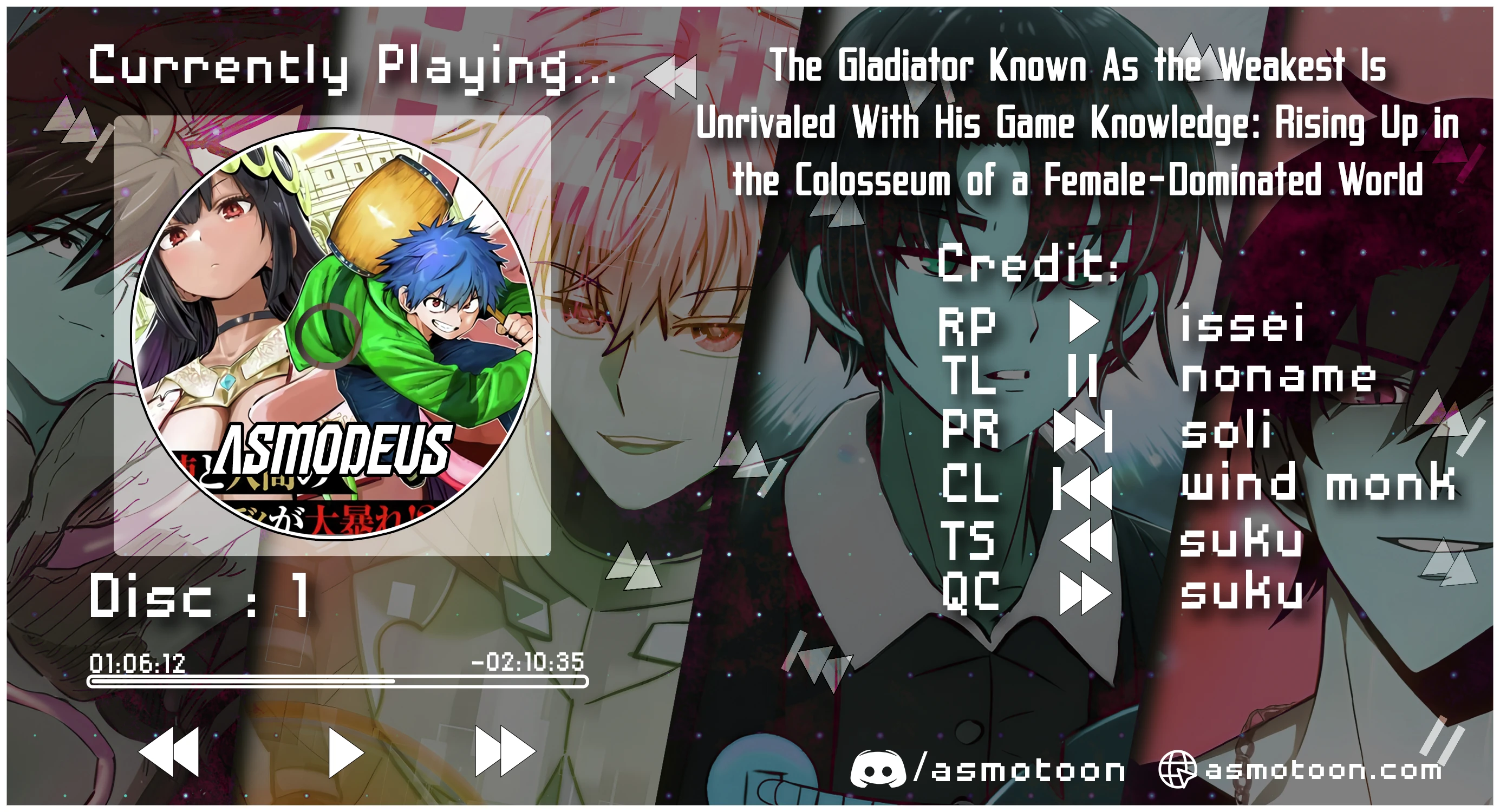 The Gladiator Known As the Weakest Is Unrivaled With His Game Knowledge: Rising Up in the Colosseum of a Female-Dominated World Ch.1 p1