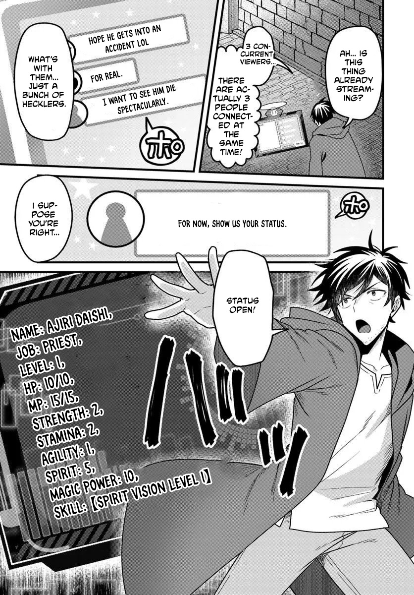 The Ex-Salaryman Monk’s Dungeon Funeral Livestream Ch.1 p9
