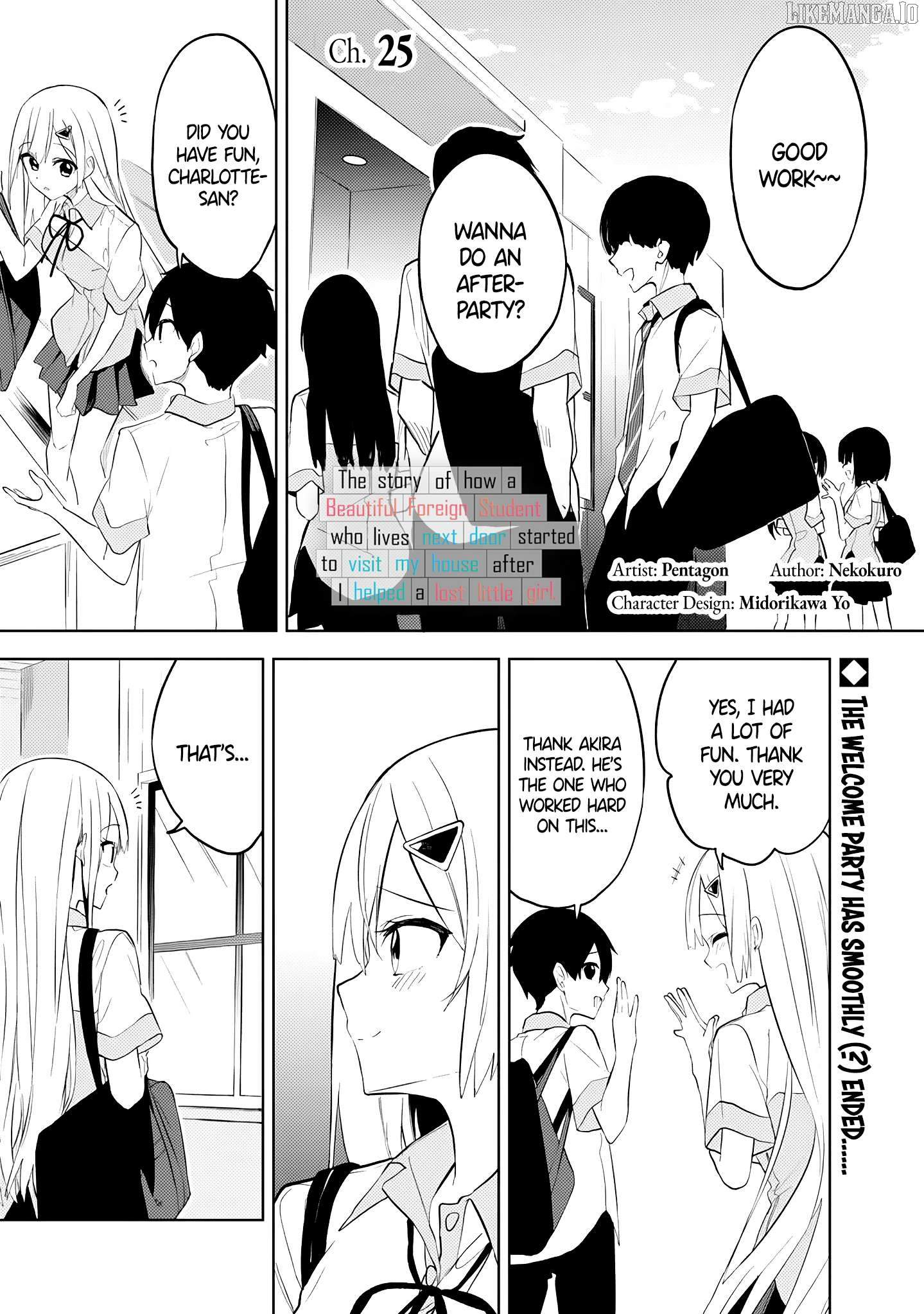 Maigo ni Natteita Youjo wo Tasuketara, Otonari ni Sumu Bishoujo Ryuugakusei ga Ie ni Asobi ni Kuru you ni Natta Ken ni Tsuite Ch.25 p1