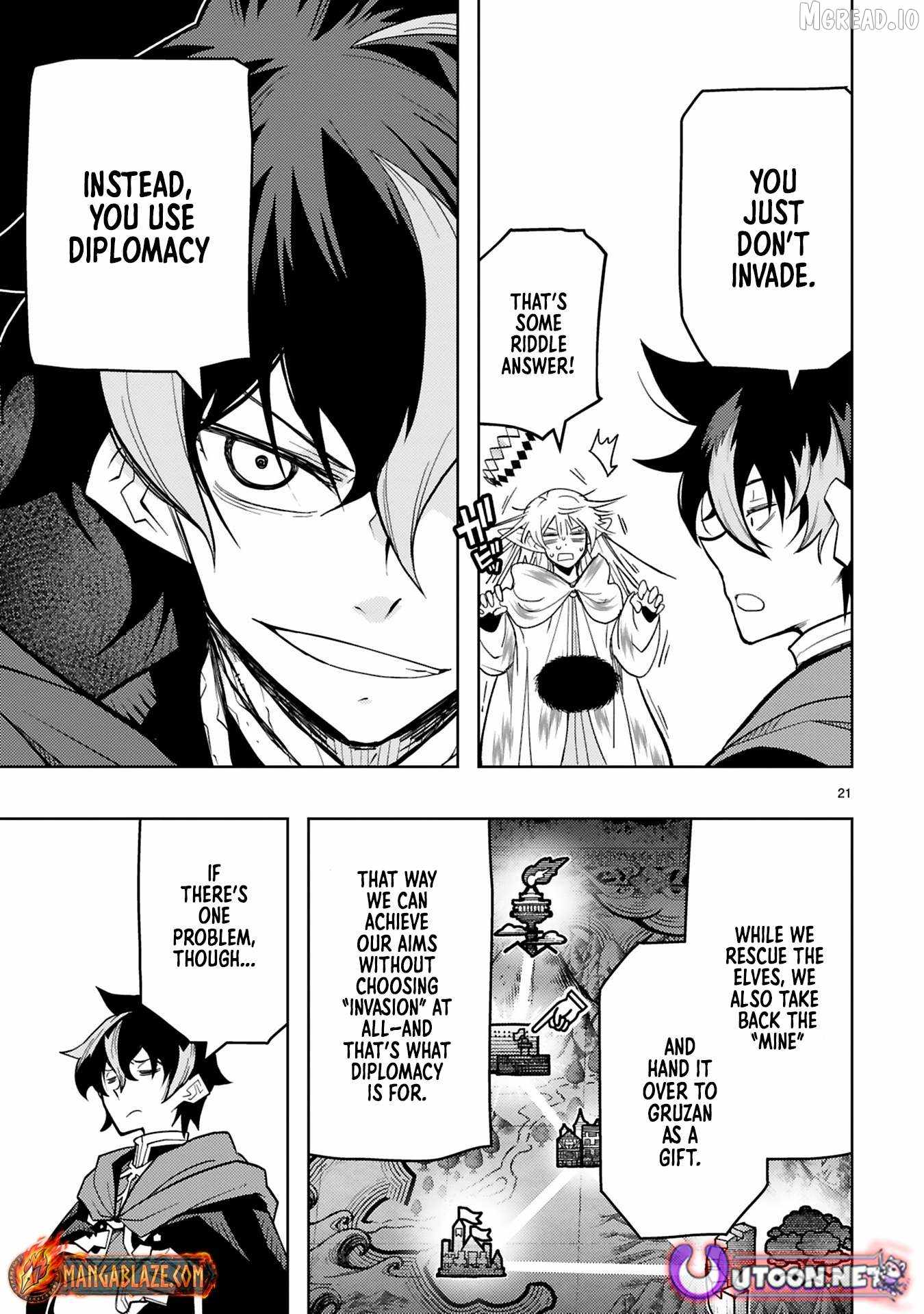Shokei Sareta Saikyou no Gunnyou Majutsushi, Haisenkoku no Elf Hime to Kokka Saikensu ~ Sokoku yo Jama Suru no wa Kattedaga, Sono Majutsu Tsukutta no Ore na Node Kikanai ga? ~ Ch.18 p22
