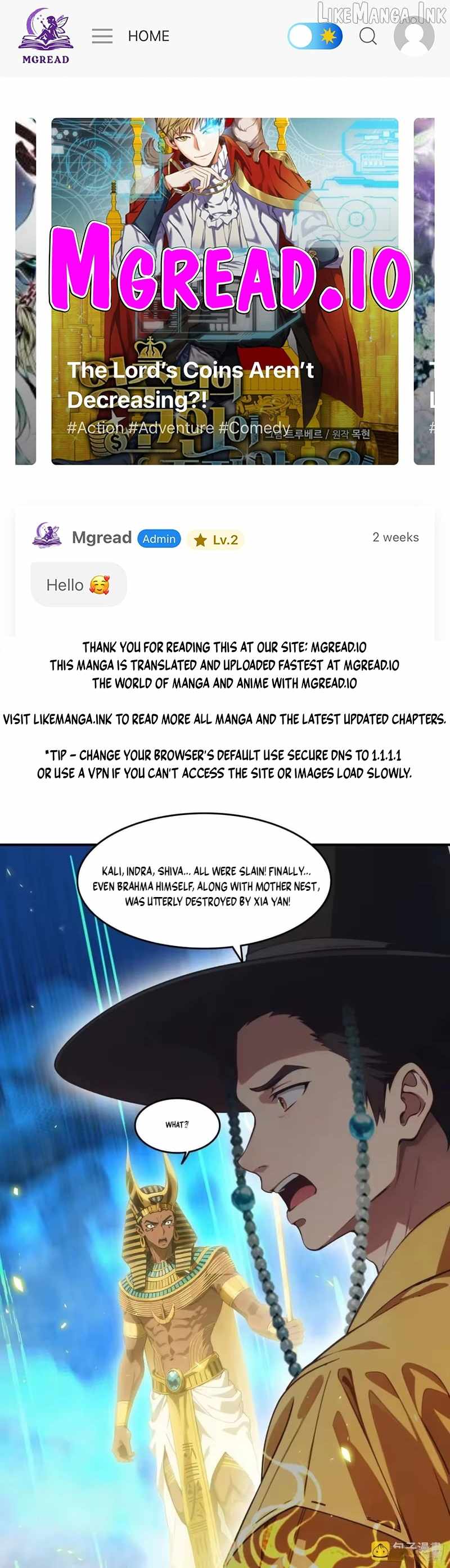 The Evil God Descends, I Own Great Hell Ch.122 p1
