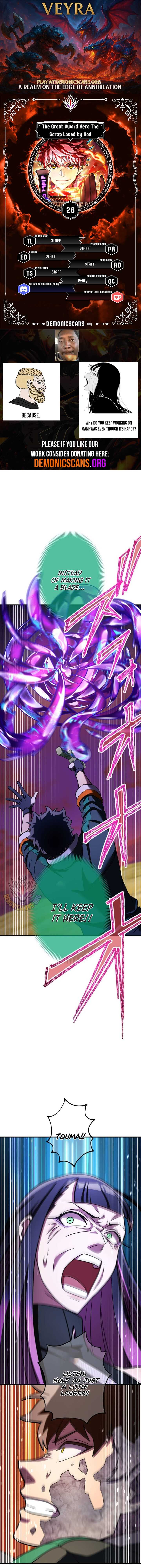 The Great Sword Hero꞉ The Scrap Loved by God Ch.28 p1