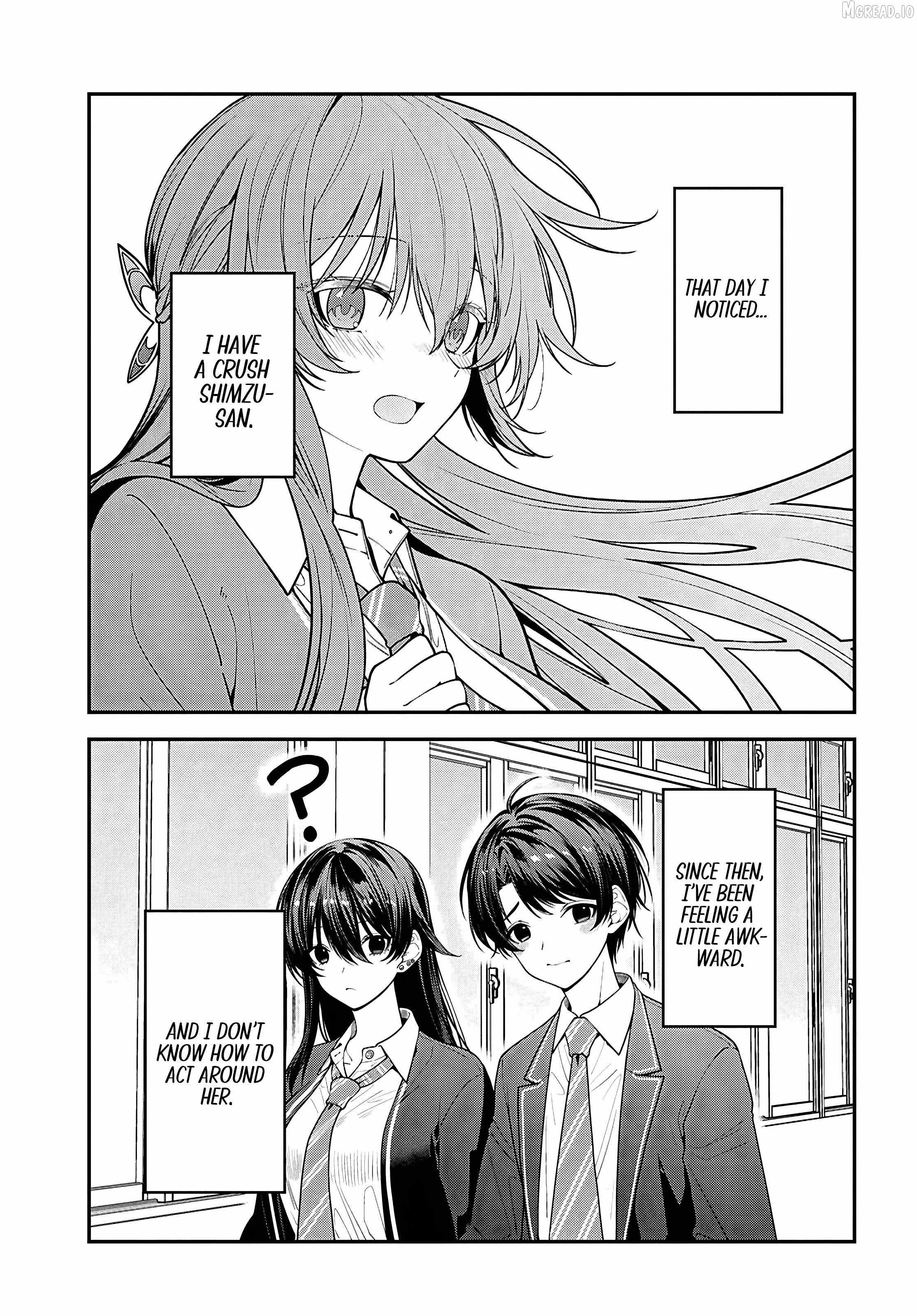 The Yankee Shimizu-san Sitting Next to Me Has Dyed Her Hair Black Ch.16 p1