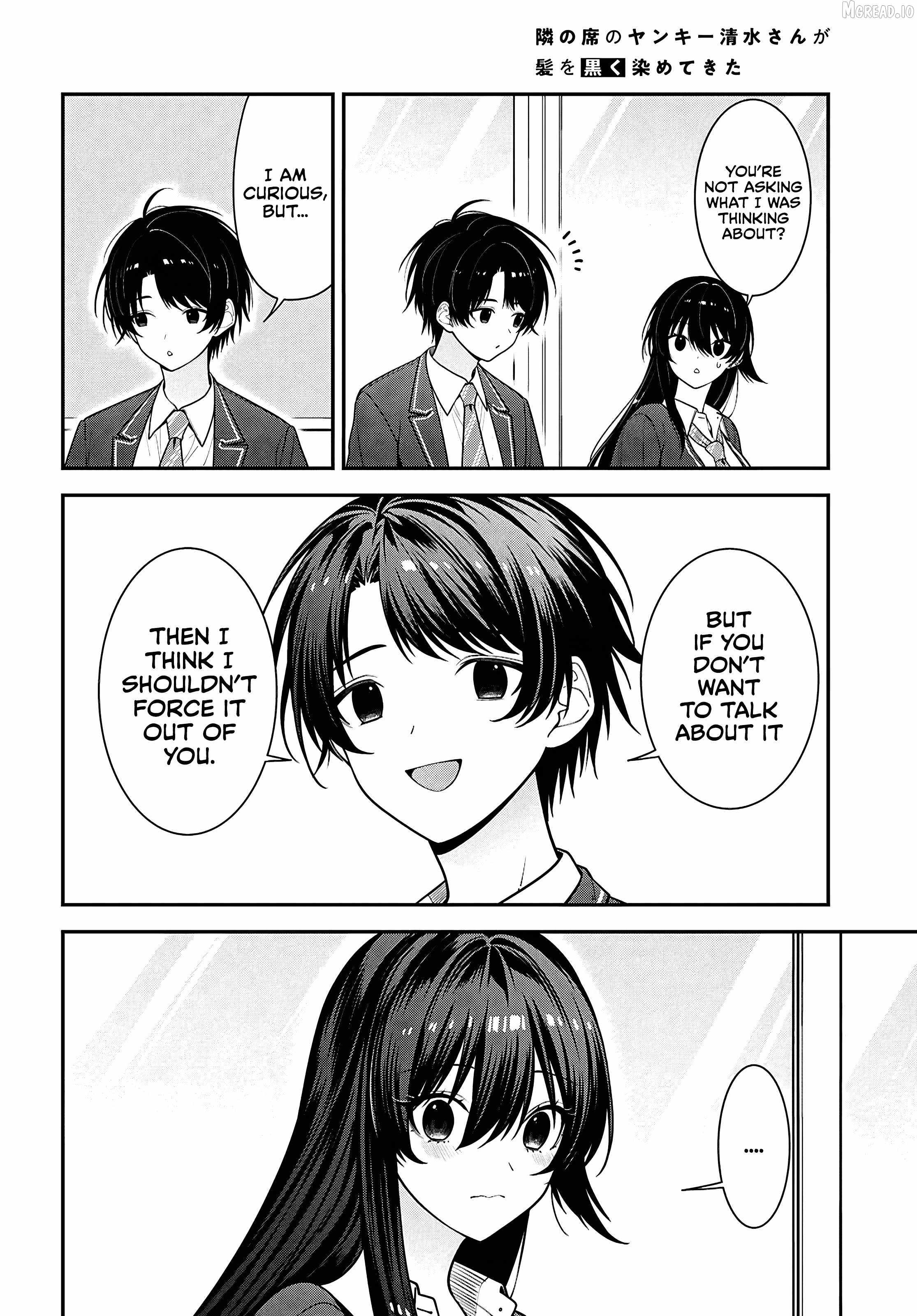The Yankee Shimizu-san Sitting Next to Me Has Dyed Her Hair Black Ch.17 p11
