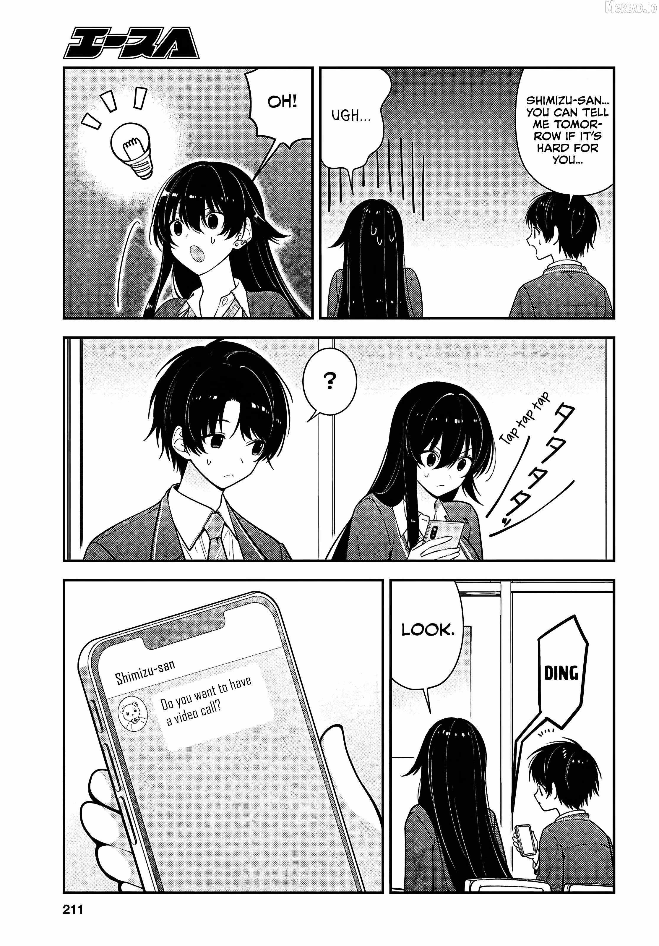 The Yankee Shimizu-san Sitting Next to Me Has Dyed Her Hair Black Ch.17 p14