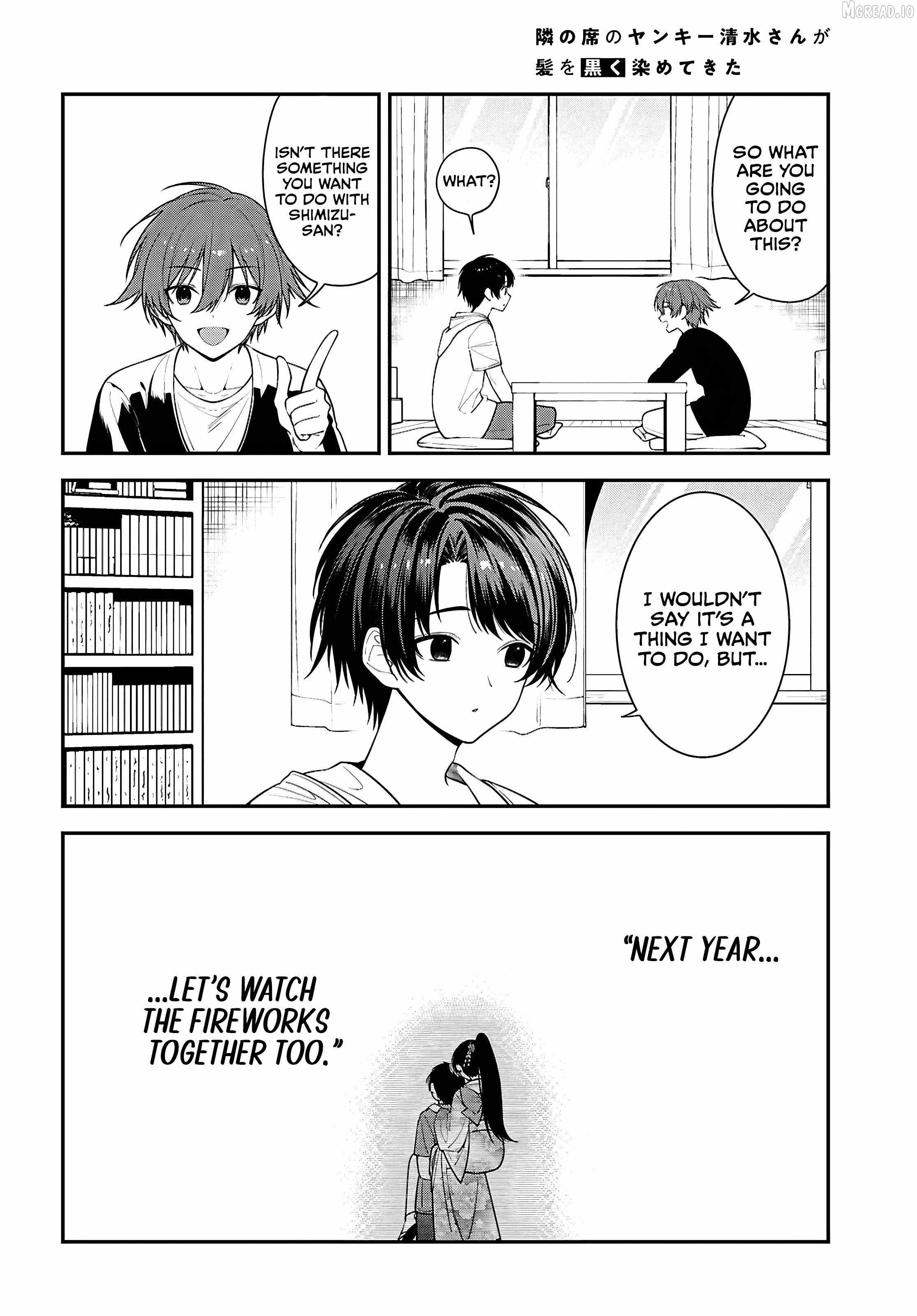 The Yankee Shimizu-san Sitting Next to Me Has Dyed Her Hair Black Ch.17 p3
