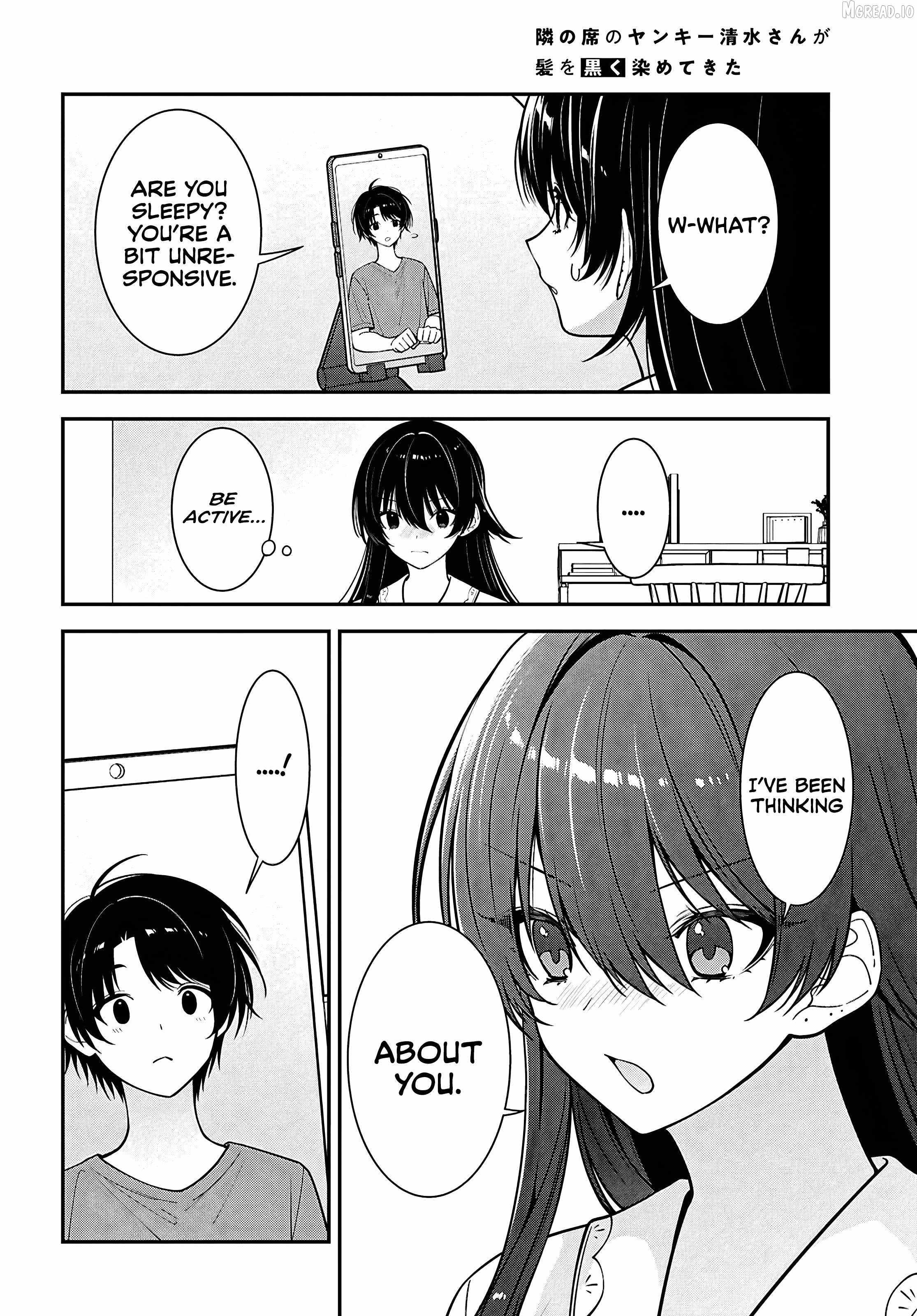 The Yankee Shimizu-san Sitting Next to Me Has Dyed Her Hair Black Ch.17 p29